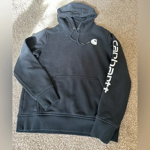 Carhartt women’s Black Logo Hoodie - Picture 1 of 13